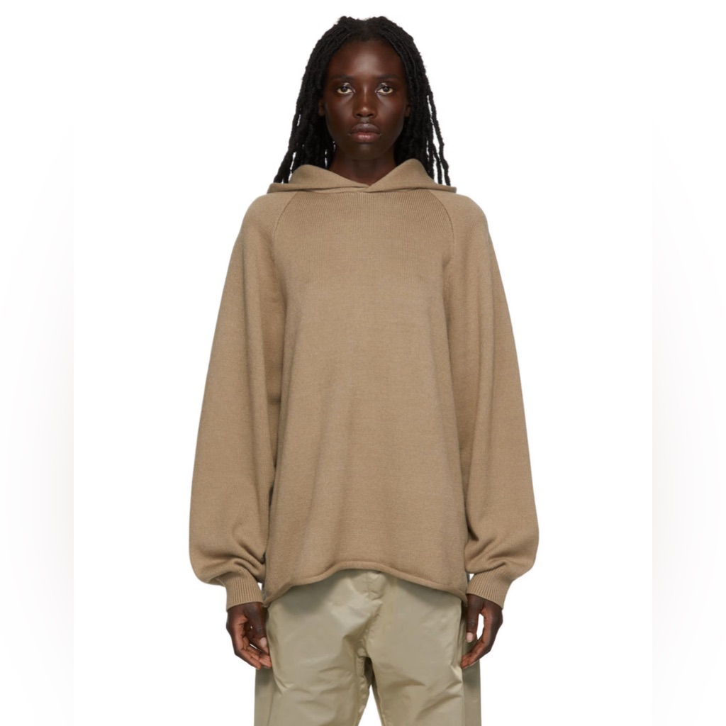 Fear Of God Essentials Knit Tan Hoodie